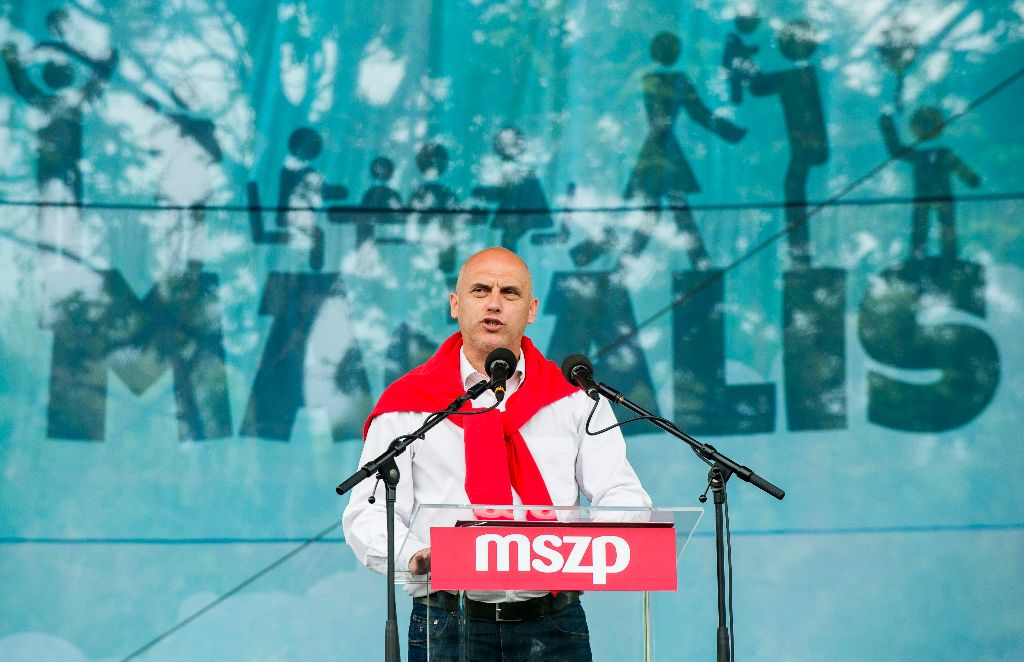 Budapest, 2015. május 1. Tóbiás József, az MSZP elnök-frakcióvezetõje beszédet mond a párt majálisán a Városligetben 2015. május 1-jén. MTI Fotó: Illyés Tibor