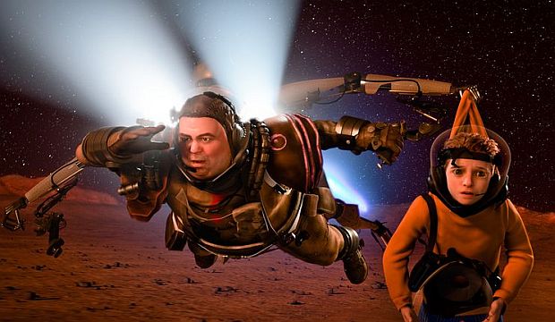 "MARS NEEDS MOMS" Film Frame Gribble (left), Milo (right) ©ImageMovers Digital LLC. All Rights Reserved.